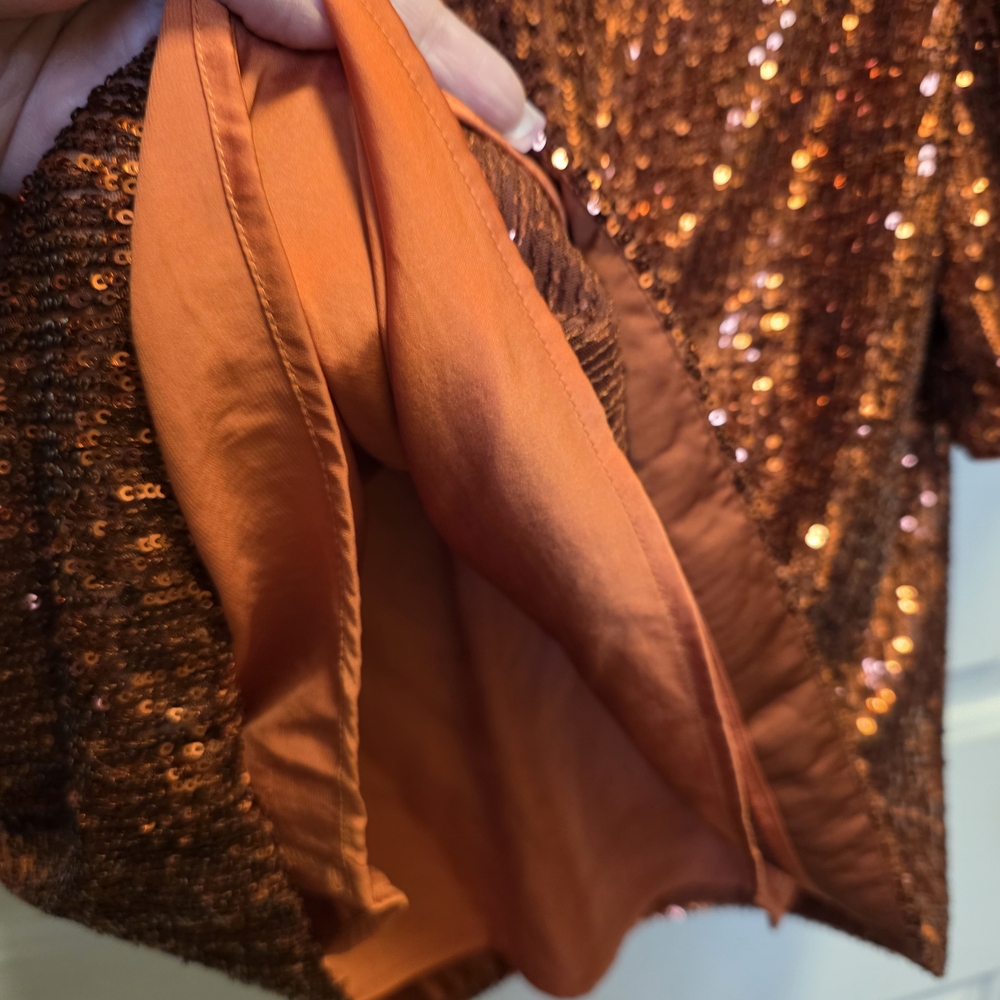 Anthropologie Marie sequin puff-sleeve top Size 6 New Without Tags - Picture 7 of 11